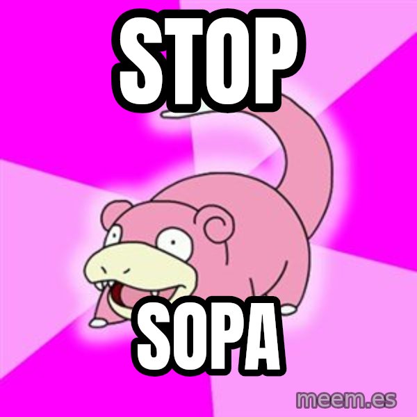 Slowpoke meme: Stop / Sopa