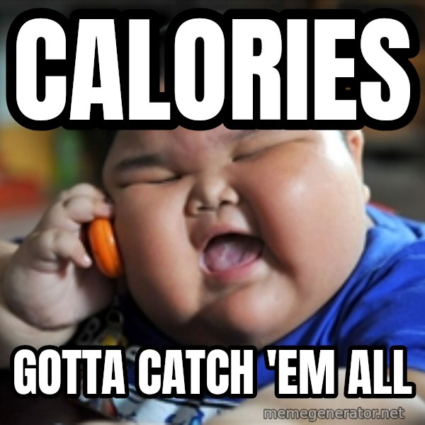 fat chinese kid meme: calories / gotta catch 'em all