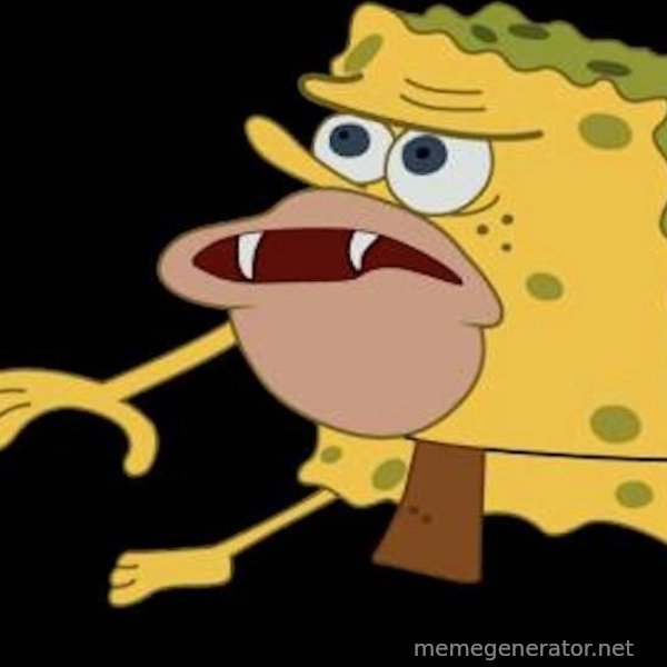 Spongegar (Caveman SpongeBob) meme template